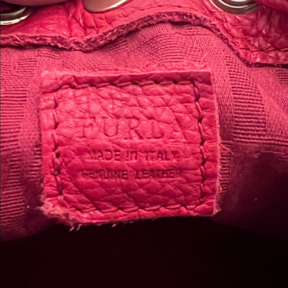 Furla Vibrant Red Leather Crossbody Bag EUC LOOKS NEW!  Beautiful! - Picture 9 of 15